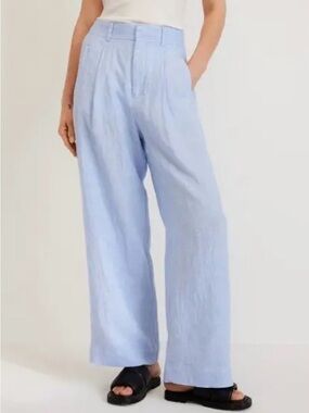 Everlane Way High 100% Linen Wide Leg Pants